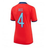 Camisa de Futebol Inglaterra Declan Rice #4 Equipamento Secundário Mulheres Mundo 2022 Manga Curta